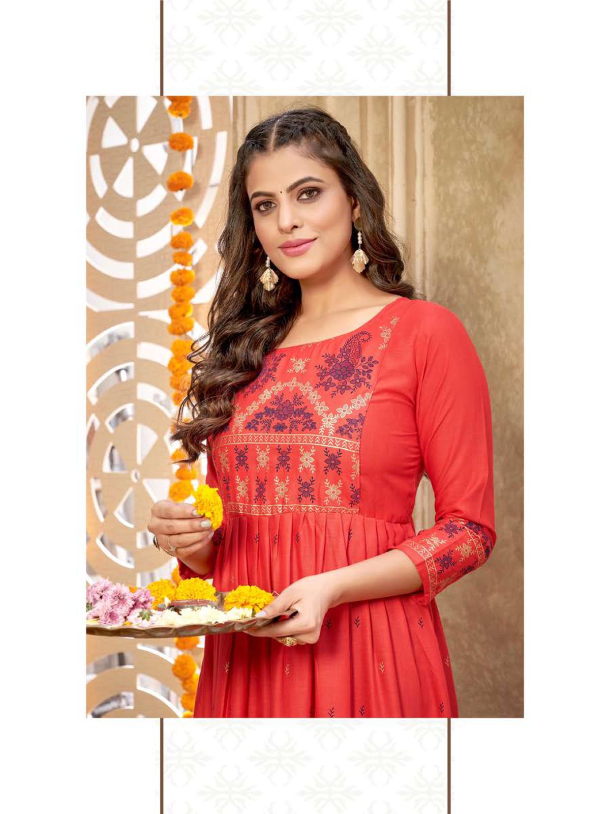 Bonie Senorita Festive Wear Rayon Designer Long Anarkali Kurti Collection